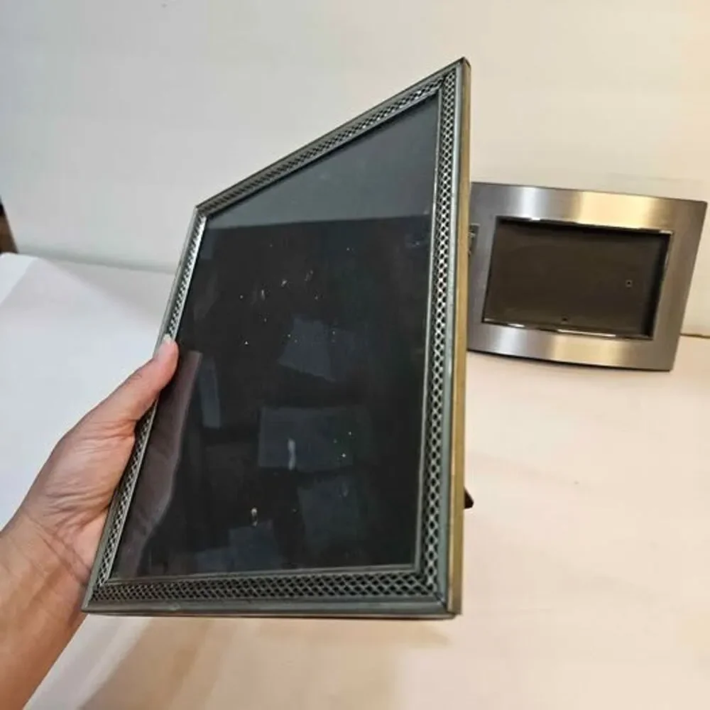 Assorted Silver Metal Picture Frames - Set of 3
